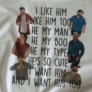 Custom music star inspired I want him tee